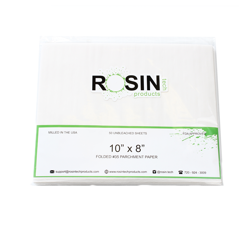 Rosin Tech Parchment Paper 10" x 8" 50pk - Good Vibes Distribution