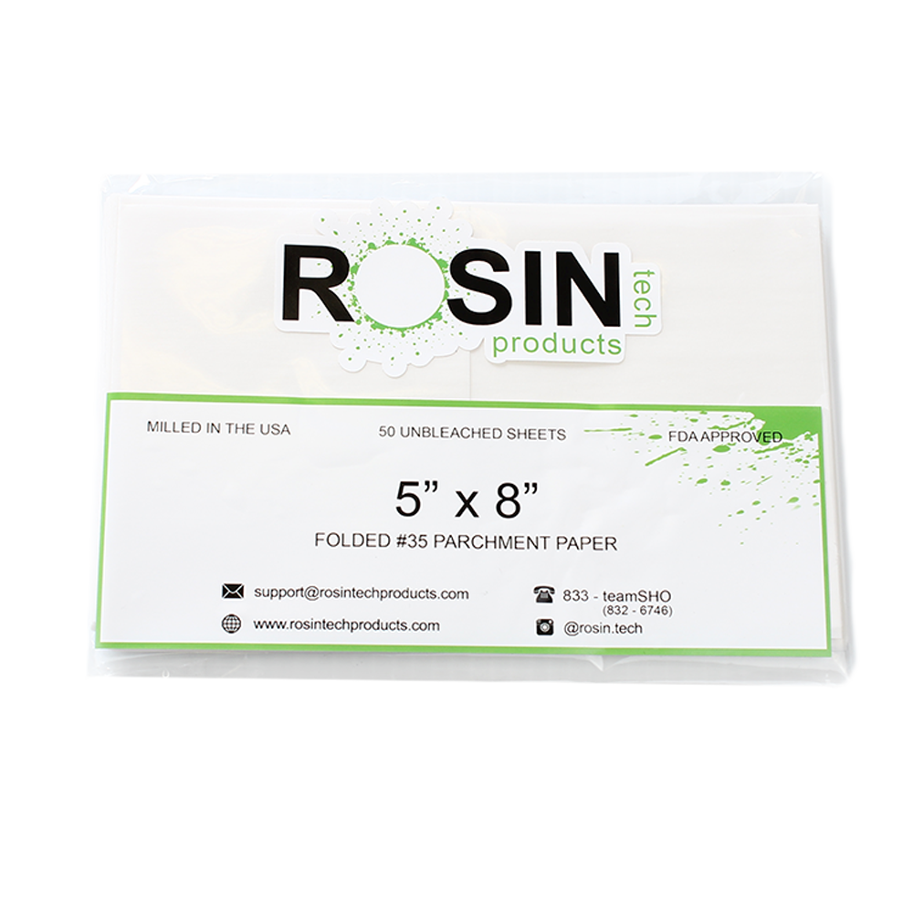 Rosin Tech Parchment Paper 5" x 8" 50pk - Good Vibes Distribution