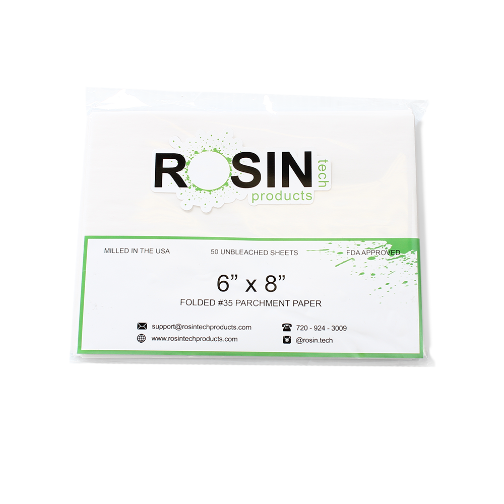 Rosin Tech Parchment Paper 6" x 8" 50pk - Good Vibes Distribution